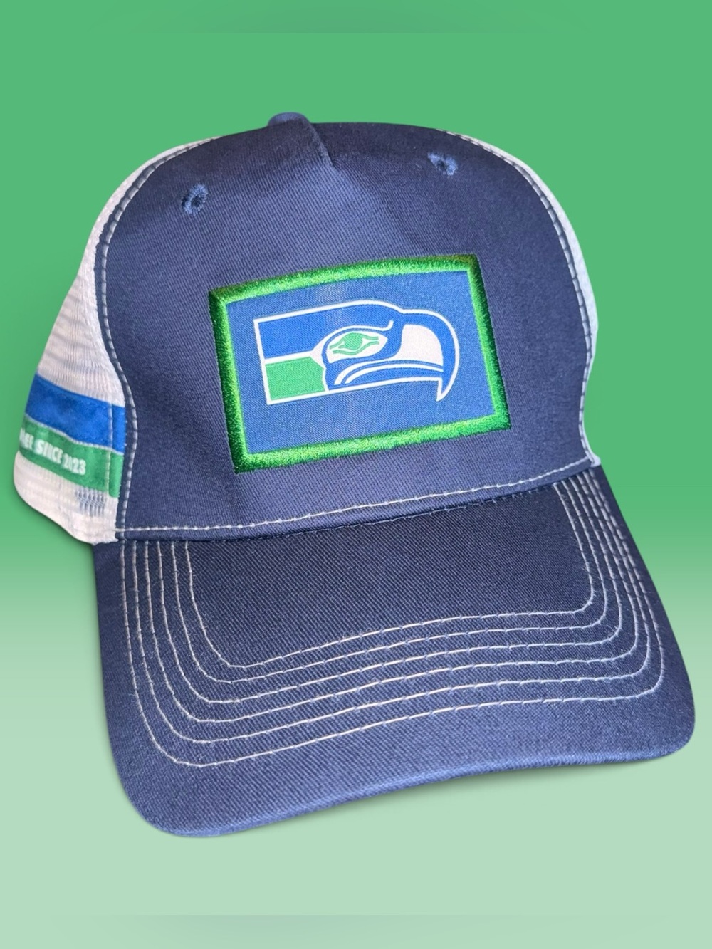 Seattle Seahawks NFL Mesh Trucker Hat Season Ticket Holder 2023 Snapback Cap